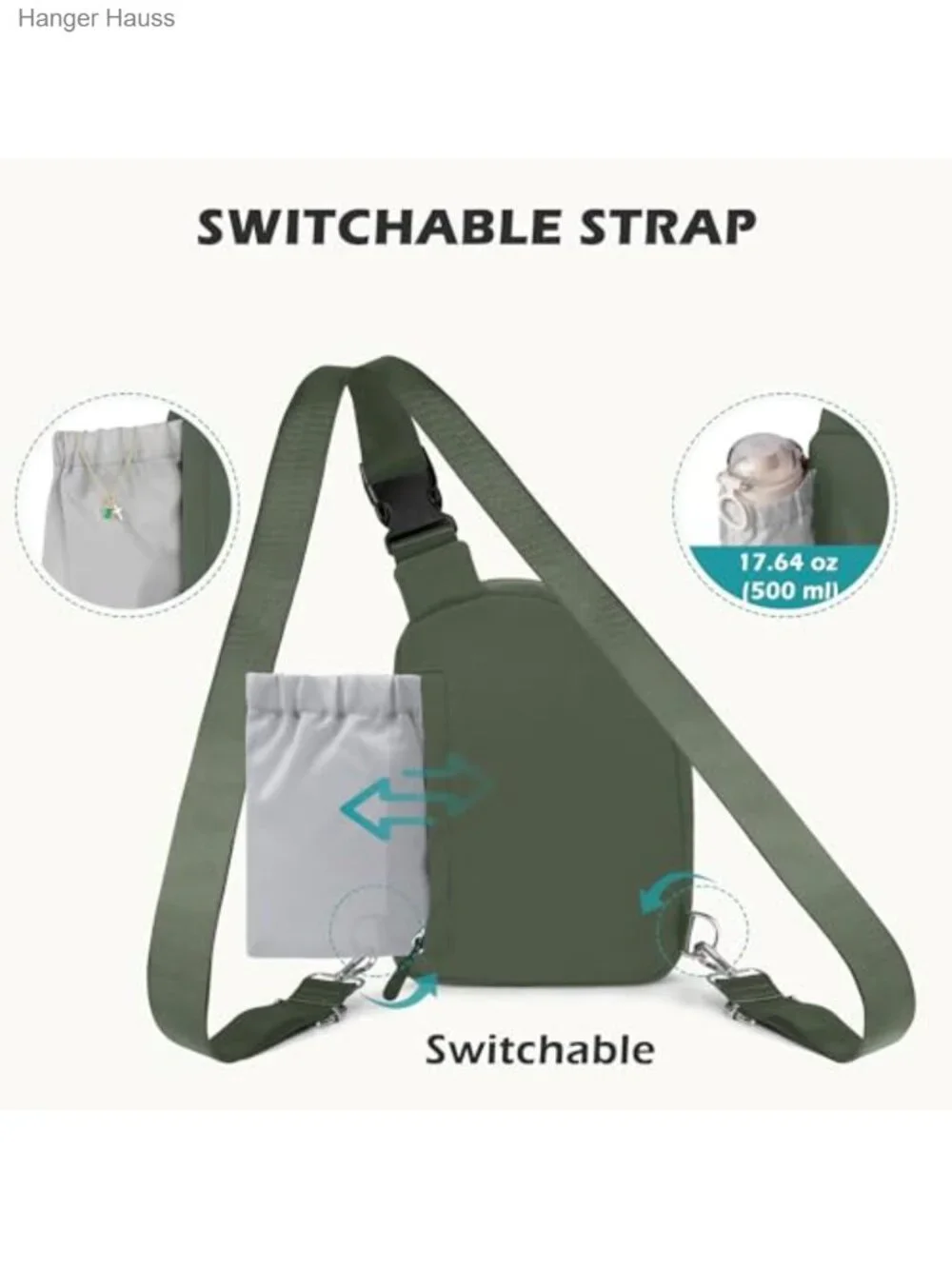 Anti-Theft Crossbody Bag Travel Sling Purse RFID Blocking Waterproof